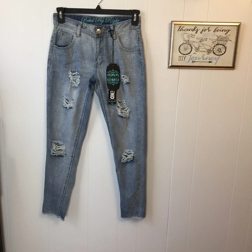 Rebel By Right NWT Ex-Boyfriend Distressed Skinny - Picture 2 of 8